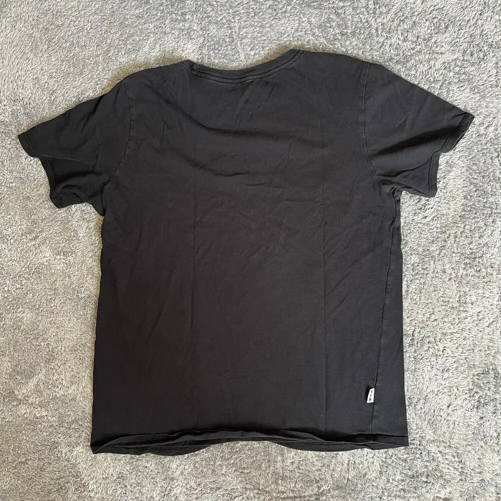 Nike Tee Black Crew Neck Big Logo Short Sleeve Graphic T-Shirt Men's Size Meduim